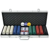 vidaXL Set de poker avec 500 jetons Aluminium