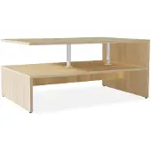 vidaXL Table basse en bois composite 90x59x42 cm chêne
