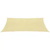 vidaXL Parasol en PEHD rectangulaire 4 x 6 m Beige