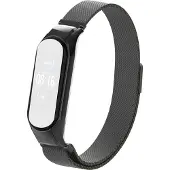Cover-Discount Xiaomi Mi Band 5 - Bracelet milanais en acier inoxydable noir (Acier inoxydable), Sangles de montre, Noir