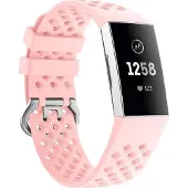 Cover-Discount Fitbit Charge - bracelet sport en silicone perforé rose (Silicone), Sangles de montre, Rose