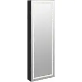 vidaXL Armoire à bijoux miroir avec éclairage LED montage mural noir