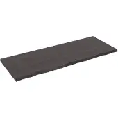 vidaXL Dessus de table marron foncé bois chêne massif traité
