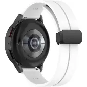 Cover-Discount Bracelet de remplacement en silicone 20mm blanc (20 mm, Silicone), Sangles de montre, Blanc