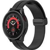 Cover-Discount Bracelet de remplacement en silicone 20mm noir (20 mm, Silicone), Sangles de montre, Noir