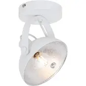 QAZQA Plafonnier industriel blanc avec argent 15 cm réglable - Magnax