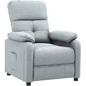 vidaXL Fauteuil relax gris clair Tissu