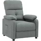 vidaXL Fauteuil relax gris foncé Tissu