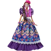 Barbie Signature Doll D?a De Muertos 2025 collectionner en robe crme volants orne de soucis et d'une couronne de fleurs en ruban et de pein