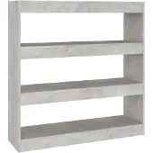 vidaXL Bibliothèque/Séparateur de pièce Gris béton 100x30x103 cm