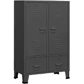 vidaXL Armoire style industriel anthracite 67x35x107 cm acier