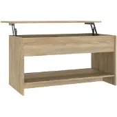 vidaXL Table basse chêne Sonoma 102x50x52,5 cm Bois composite
