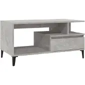 vidaXL Table basse gris béton 90x49x45 cm Bois composite