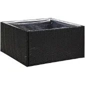 vidaXL Jardinière Noir 80x80x40 cm Résine tressée
