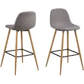 Ebuy24 Willy Tabouret de bar en gris clair.