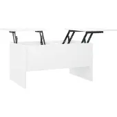 vidaXL - Table basse - 80x50x42,5 - cm - fait main - Bois - blanc