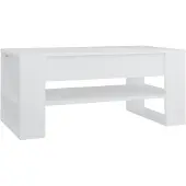 vidaXL Table basse blanche 102x55x45 cm Bois composite
