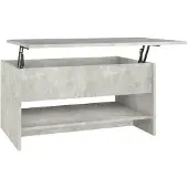 vidaXL Table basse gris béton 80x50x40 cm Bois composite