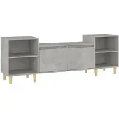 vidaXL Armoire TV gris béton 160x35x55 cm Bois composite