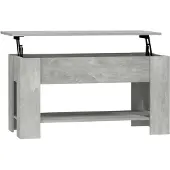 vidaXL Table basse gris béton 101x49x52 cm Bois composite