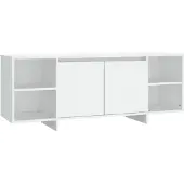 vidaXL Armoire TV Blanc 130x35x50 cm Bois composite