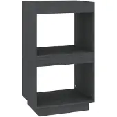 vidaXL Bibliothèque Gris 40x35x71 cm Bois de pin massif