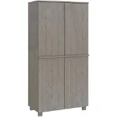 vidaXL Armoire HAMAR gris clair 89x50x180 cm Pin massif