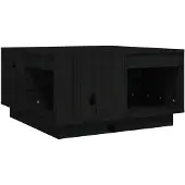 vidaXL Table basse noire 60x61x32,5 cm pin massif