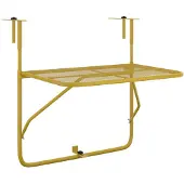 vidaXL Table de balcon Golden 60x40 cm Acier