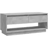vidaXL Armoire TV gris béton 102x41x44 cm Bois composite