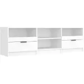 vidaXL Armoire TV blanche 150x33,5x45 cm Bois composite