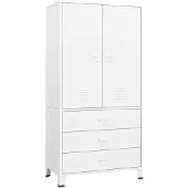 vidaXL Armoire industrielle blanche 90x50x180 cm métal