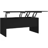 vidaXL Table basse noire 102x50,5x46,5 cm Bois composite
