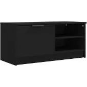 vidaXL Armoire TV noire 80x35x36,5 cm Bois composite