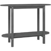 vidaXL Table console Gris 110x40x80 cm pin massif
