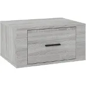 vidaXL Table de chevet murale Sonoma gris 50x36x25 cm