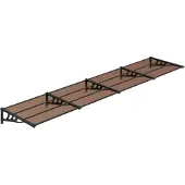 vidaXL Auvent de porte noir 396x90 cm Polycarbonate