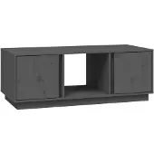 vidaXL Table basse Gris 110x50x40 cm Pin massif