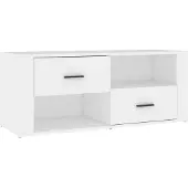 vidaXL Armoire TV blanche 100x35x40 cm Bois composite