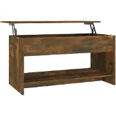 vidaXL Table basse chêne fumé 102x50x52,5 cm Bois composite
