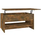 vidaXL Table basse chêne fumé 80x50x40 cm bois composite