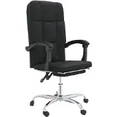 vidaXL Chaise de bureau avec fonction chaise longue noir similicuir