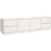 vidaXL Armoire TV blanche 176x37x47,5 cm Pin massif