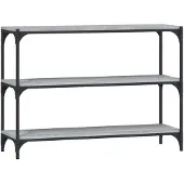 vidaXL Bibliothèque Sonoma gris 100x33x70,5 cm Bois d'ingénierie acier