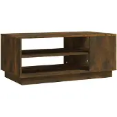 vidaXL Table basse chêne fumé 102x55x43 cm bois composite