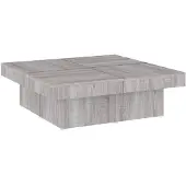 vidaXL Table basse Gris Sonoma 90x90x28 cm Bois composite