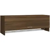 vidaXL Armoire marron aspect chêne 100x32,5x35 cm Matériau dérivé du bois