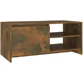 vidaXL Table basse chêne fumé 102x50x45 cm bois composite