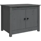 vidaXL Table basse Gris 71x49x55 cm Pin massif