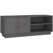 vidaXL Armoire TV Gris 105x34x40 cm Pin massif